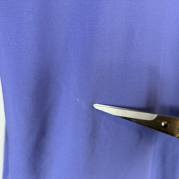 Clara Sunwoo Women's XS Blouse Periwinkle Blue Cut-Out 3/4 Sleeve Work Top - Picture 10 of 11